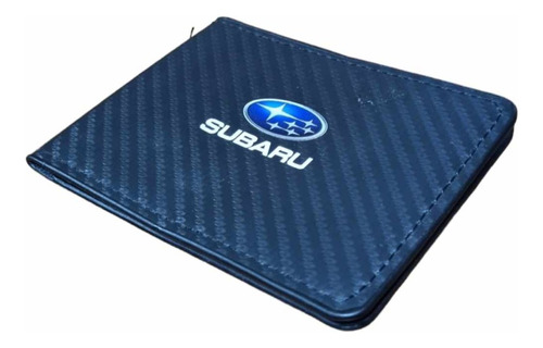 Porta Documentos Estilo Fibra De Carbono Subaru.