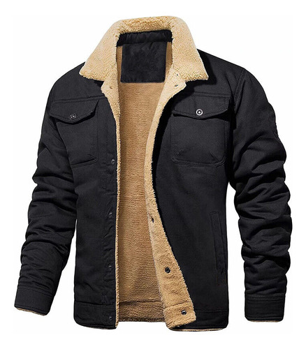 Chaqueta Para Hombre, Gruesa Y Cálida Con Forro Polar, Chaqu