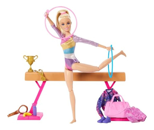 Barbie Muñeca De Gimnasia Y Accesorios, Juego Con