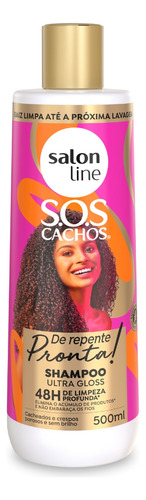 Shampoo Ultra Gloss Sos Cachos Framboesa 500ml, Salon Line