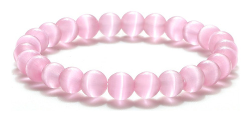 Pulsera Mujer Piedra Natural Ojo De Gato Buena Suerte B819