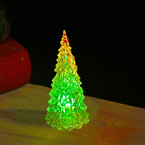 1 Pieza De Árbol De Navidad, Led, Acrílico, Colorido, Noche