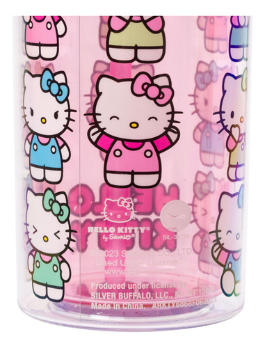 Vaso Para Bebidas Frías Silver Buffalo Sanrio Hello Kitty De