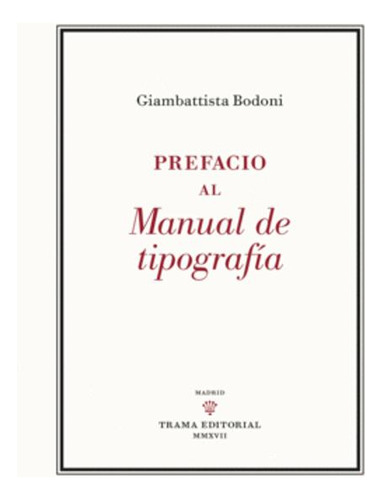 Libro Prefacio Al Manual De Tipografía