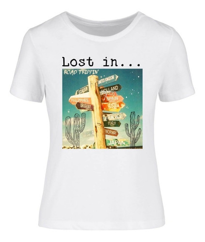 Playera De Mujer Road Trippin | Estampado Digital
