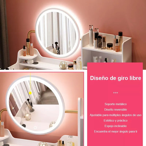 Tocador Con Espejo 80cm Tocador De Maquillaje Con 6 Cajones