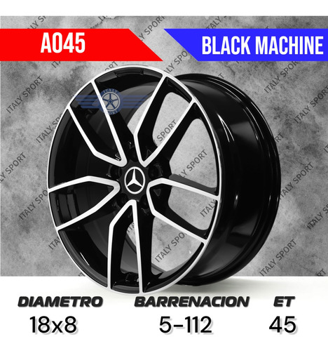 4 Rines 18 Deportivos 5-112 Excelentes Mercedes Benz Audi Vw Black Machine