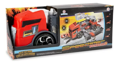 brinquedo Caminhão pista de brinquedos para carrinhos speedster bombeiro -  POLIBRINQ pk008