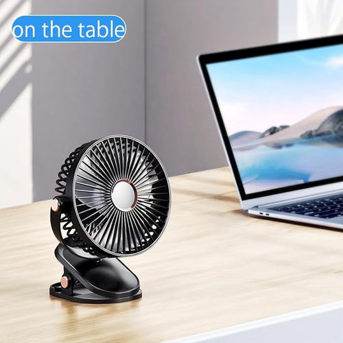 Ventilador De Clip Recargable Con Luces Led Recargable Por U