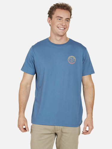 Polera Surfer Waves Hombre Azul Maui And Sons