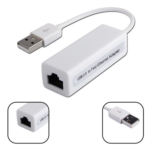 Adaptador Placa De Red Usb Ethernet10/100 Rj45 Villa Urquiza