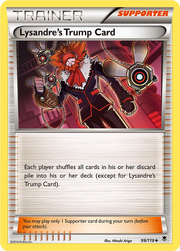 Cartas Pokemon Supporter Lysandre Trump Card 99/119 Xy Phf (Usado)