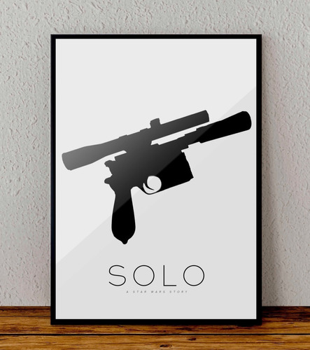 Cuadro 33x48 Poster Enmarcado Star Wars Han Solo Pelicula