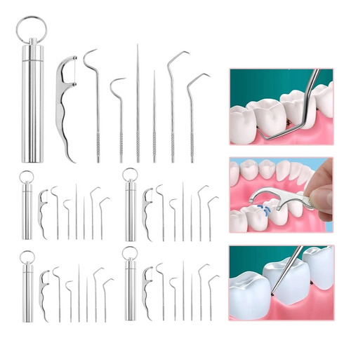 Juego De Hilo Dental Portátil De 35 P - Kit a $2845