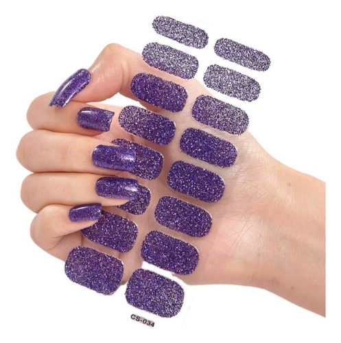 8 Hojas De Pegatinas De Gel Para Uñas, Tiras De Esmalte De U