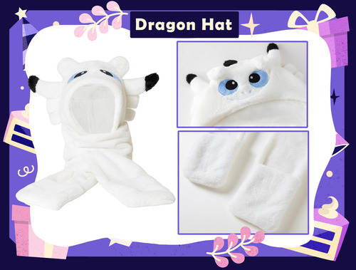 Juego De Guantes Bufanda Y Sombrero Dragón Dressfan 3 En 1 Color Talle Diseño De La Tela