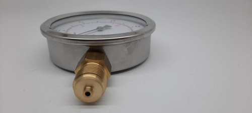 Manômetro Visor 100 Glic. Caixa Inox 0-1 Kg:15 Psi R.1/2