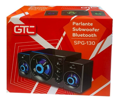 Imagen 4 de 5 de Parlante Bluetooth Gtc Con Luces Spg-130