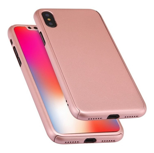 Funda Gkk Para iPhone XS Max 360° Rígida + Vidrio Templado #