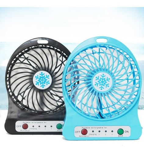 Mini Ventilador Portatil Escritorio 3 Velocidades Recargable