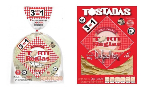 Tostadas Horneados Y Tortillas Delgaditas Maiz Vegan Pack