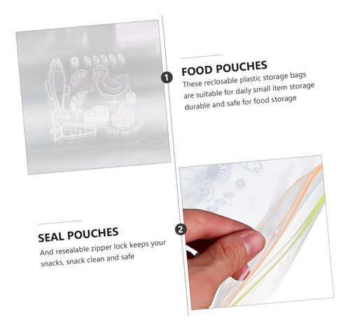 50 Bolsas De Silicona Herméticas Reutilizables Para Alimento