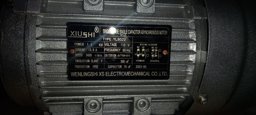 Motor Electrico Monofasico De 1.5 Hp 3300 Rpm 110/220v