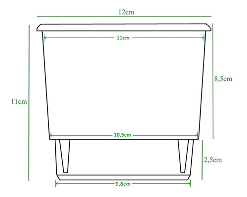 Imagem 6 de 7 de Kit 3 Vaso Raiz N2 12x11 Autoirrigável Preto Substrato 023p