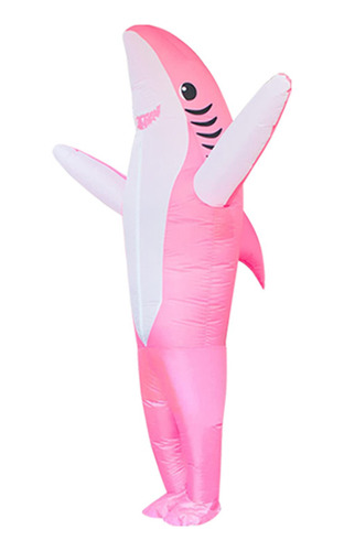 Disfraz Inflable De Tiburón De Halloween, Disfraz Rosa Para
