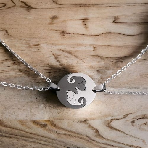 U V Set 2 Colgantes Collares Para Compartir Yin Y Yang