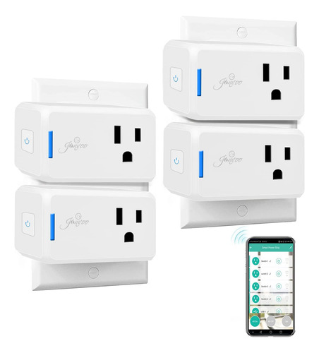 Enchufe Inteligente Trabaja Alexa 4 Pack 15a Wifi Outle...