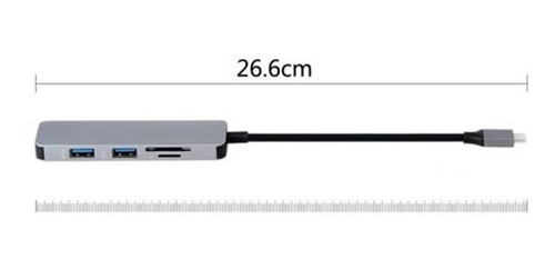 Imagen 6 de 8 de Hub Adaptador Usb C A Hdmi + 2x Usb 3.0 + Sd / Micro Sd / Aluminio Premium