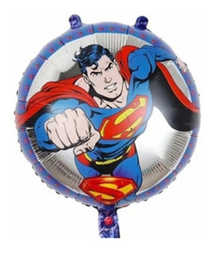 Globo Metalizado Redondo De 45 Cm Superman