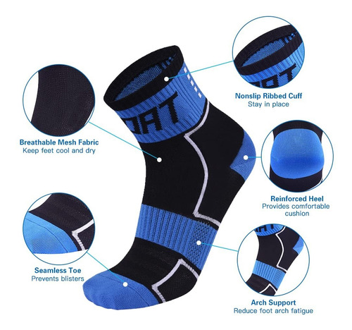 2 Pcs Calcetines Atléticos Reflectantes Para Ciclismo Correr