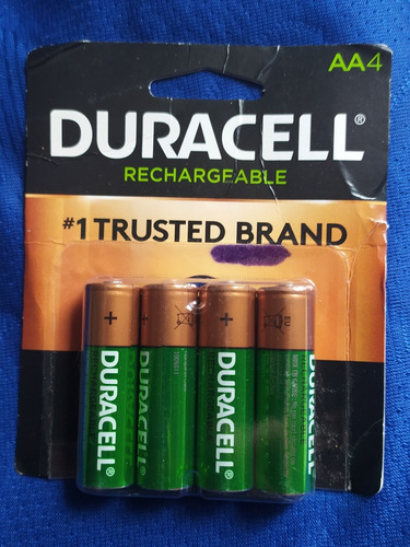 Pilas Baterías Duracell Aa Recargables Pack Cuatro 2500mah