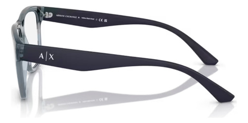 Lentes Armani Exchange Ax3105 Colores Oftalmico Color 8187 Shiny Translucent Blue