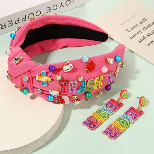Anglesjell- Diademas Para Maestras Para Mujer, Diadema Con N