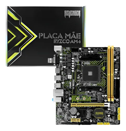Placa Mãe AMD AM4 B450 AXD RYZCO Micro-ATX 2x DDR4 3200MHz NVMe M