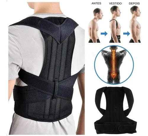 Colete Corretor Postural Para Coluna Lombar Ajustável Unisex