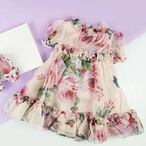 Vestido De Princesa Con Estampado Floral Para Niña Y Niña Co