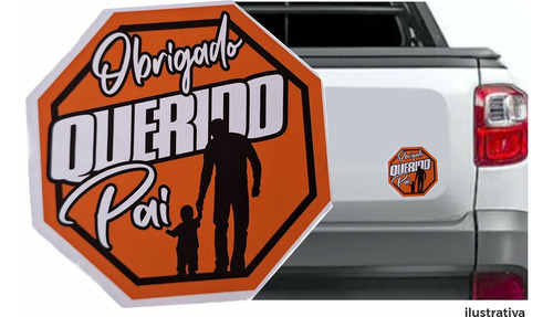 Adesivo Personalizado Agradecendo Obrigado Querido Pai
