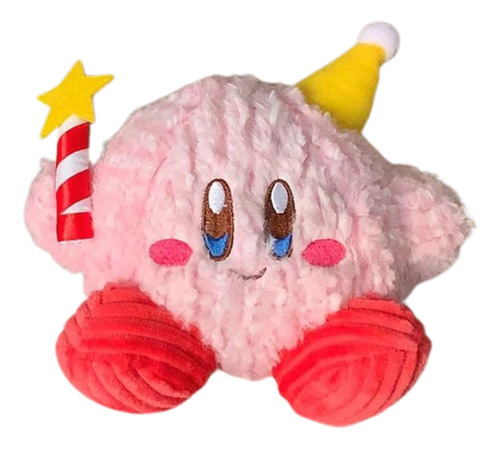 Peluche Kirby Gorro Cumpleaños Y Estrella Kawaii Nintendo