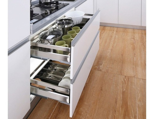 Gaveton Cesta De Acero Inoxidable Para Mueble De 60cms *h
