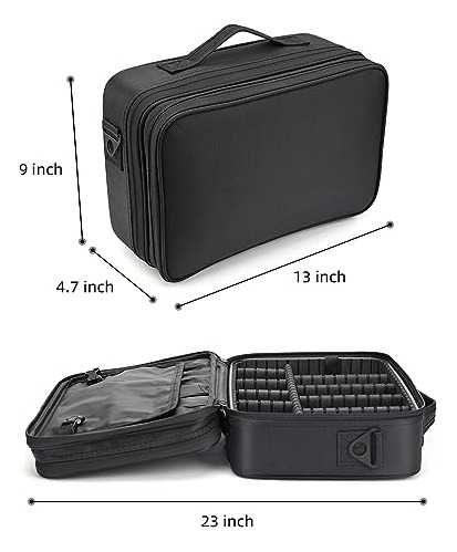 Bolsa De Maquillaje Portátil Con Divisores Ajustables