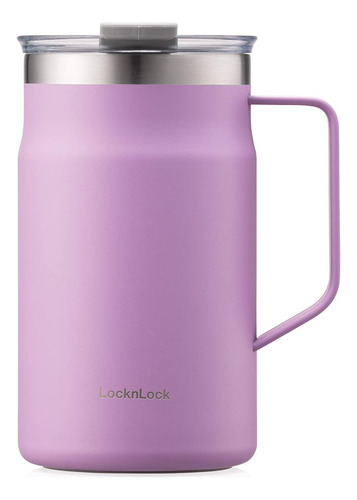 Taza Doble Pared Lock & Lock Lavanda, Con Tapa, 225 Ml