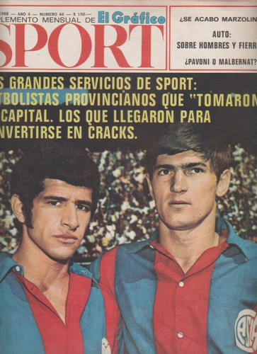 Revista Sport * N° 44  Año 1968 Cocco Y Fischer - S Lorenzo