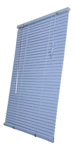 Persiana Horizontal Aluminio 25mm Azul Claro 60 (L) X 160 (A) cm c/ Kit de Instalação 0,60 x 1,60