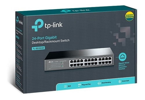 3 Peças Switch Gigabit Rack 24 Portas Tp-link Tl-sg1024d