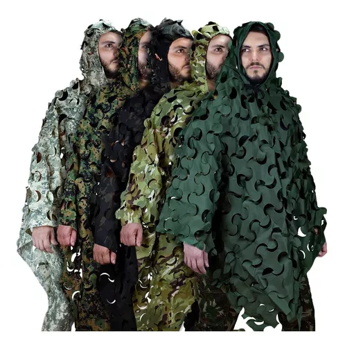 Capuz Poncho Ghilie Sniper Camuflado Safo Militar Polyripstop