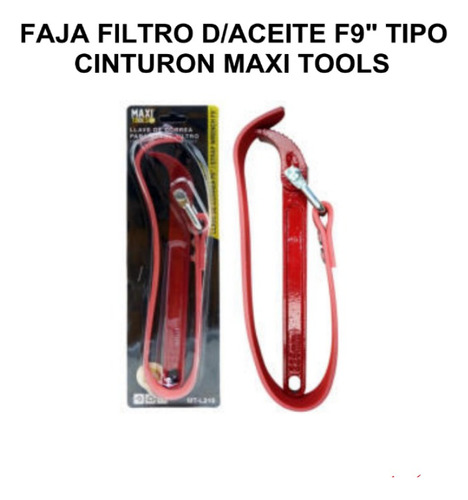 Faja Para Filtro De Aceite Maxi Tools F9  Tipo Cinturon